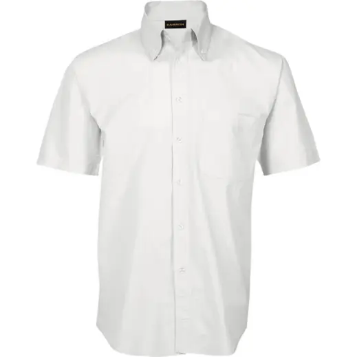 White Brushed Cotton Twill Lounge Short Sleeve Mens